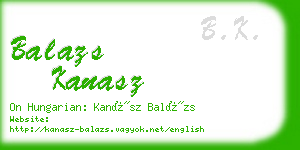 balazs kanasz business card